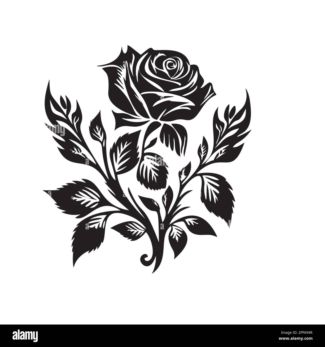 rose silhouette for logo