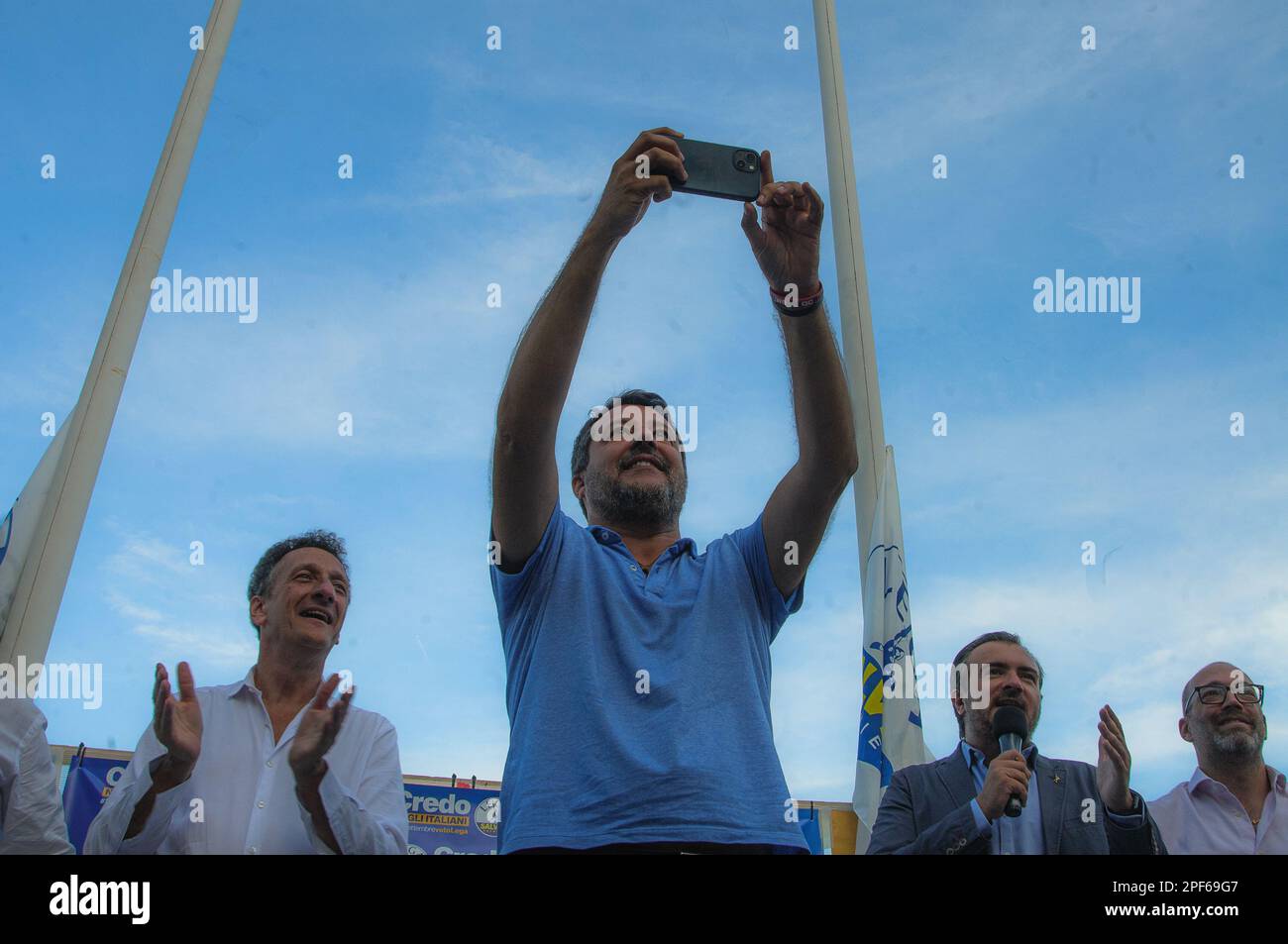 Matteo Salvini e Alberto Gusmeroli Stock Photo