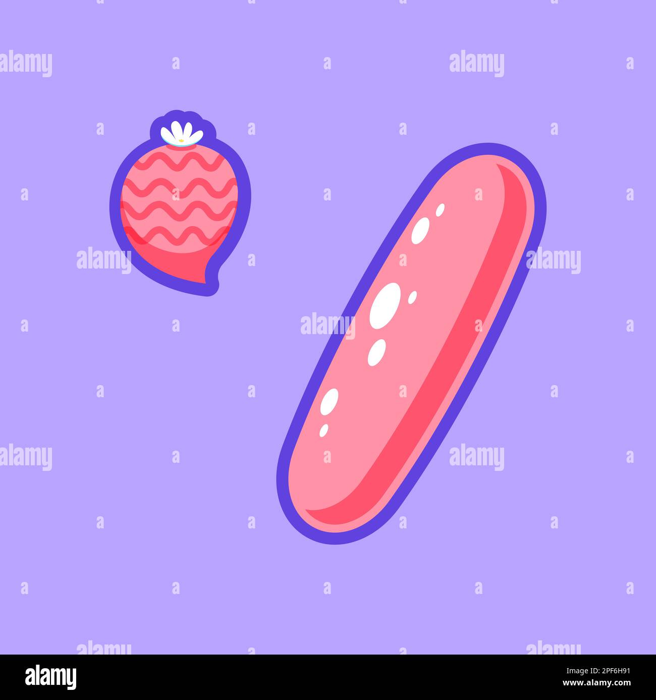 Stop punctuation mark, quotation unicorn font sign with berry and line