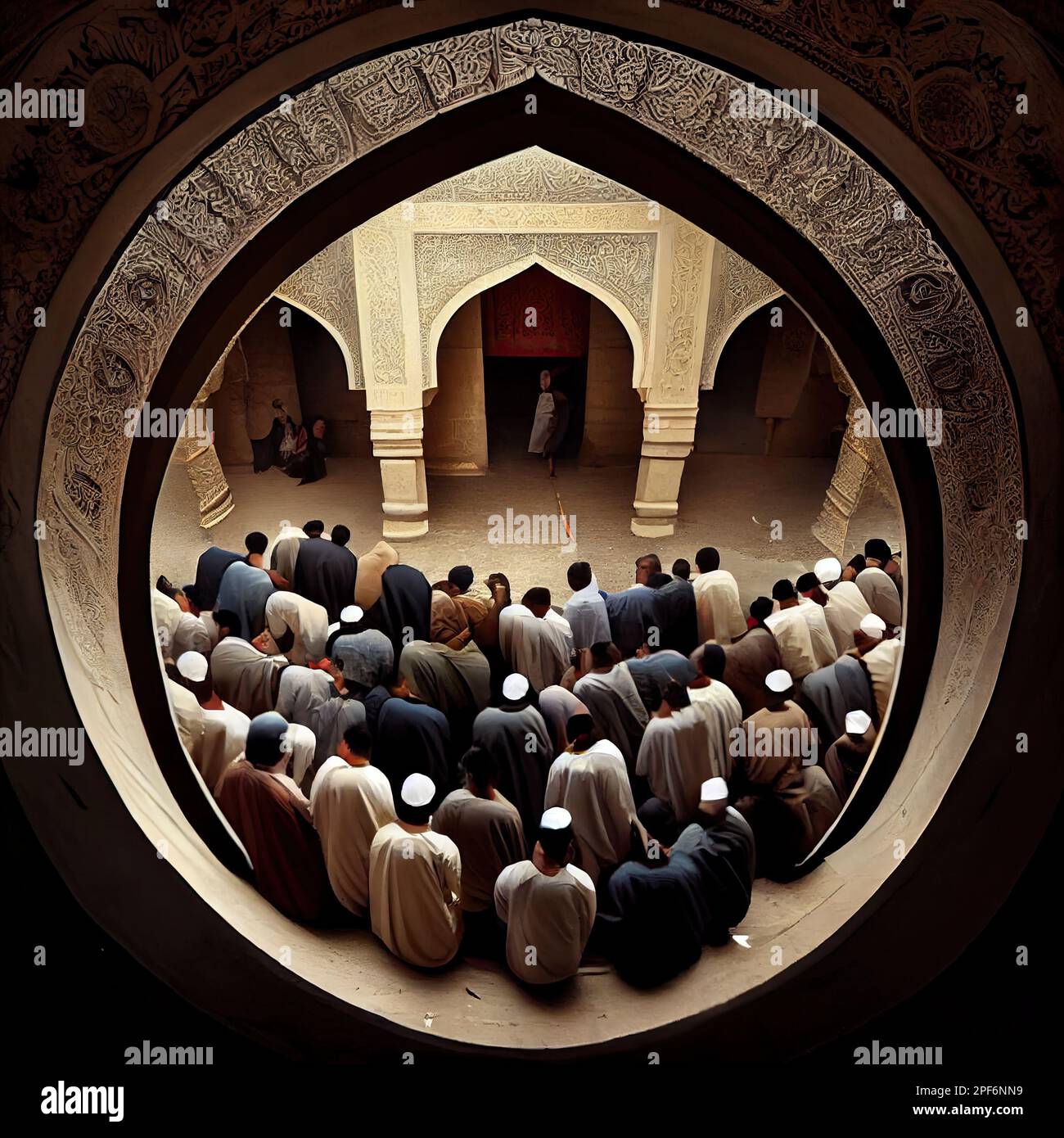 a group of people standing in a circle with one person sitting on the ...