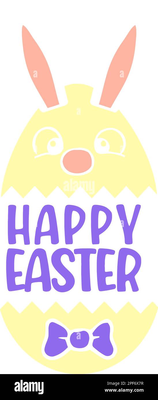 easter egg bunny with bow tie Stock Vector