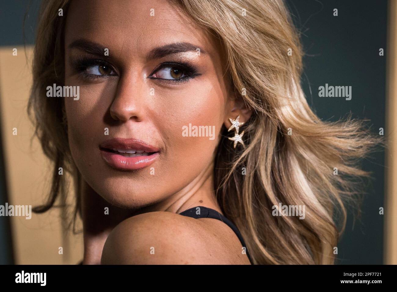 Tallia Storm poses for photographers upon arrival at the UK premiere of