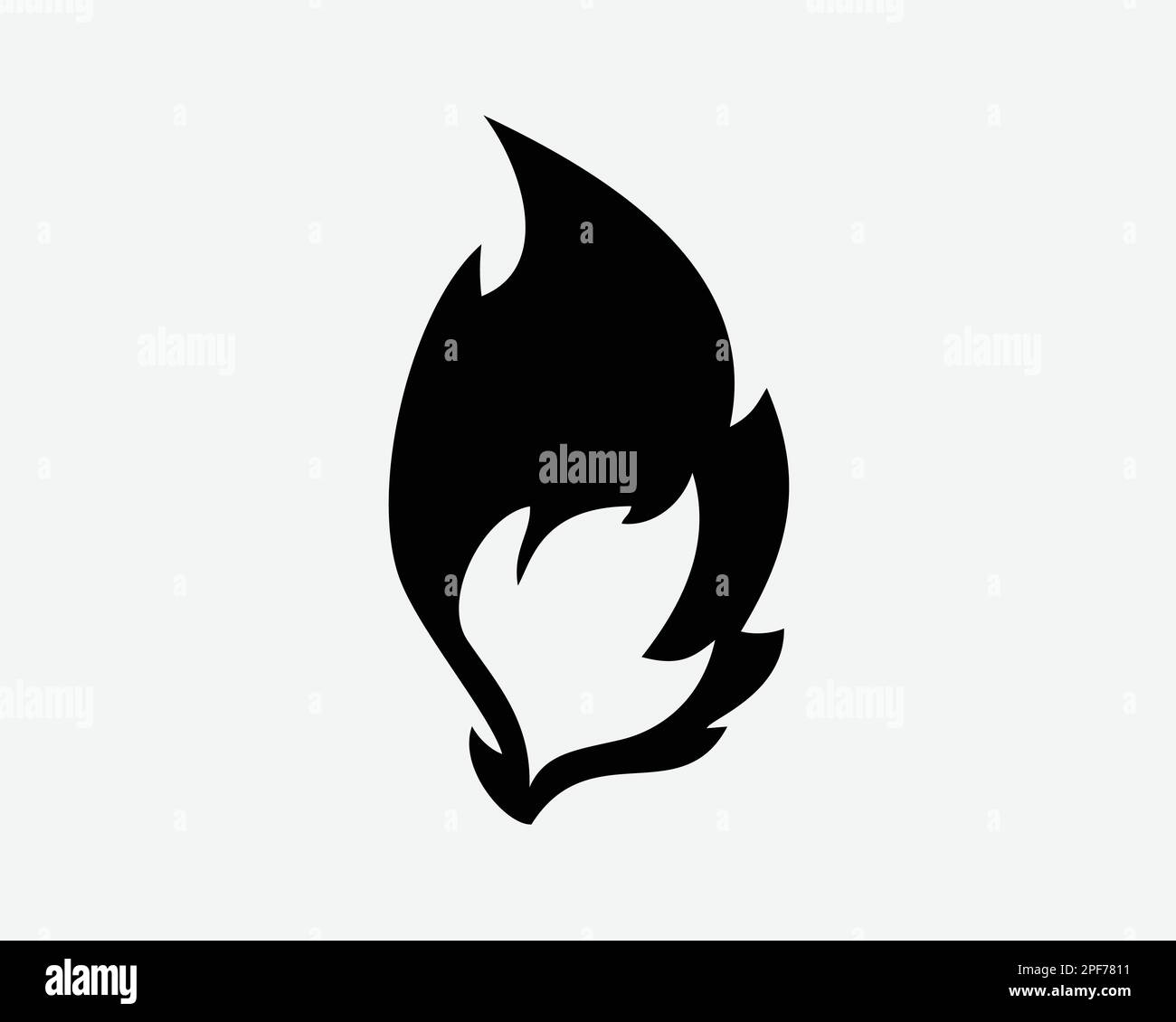 Fire Flame Burn Burning Light Camp Campfire Hot Flammable Black White Silhouette Symbol Icon Sign Graphic Clipart Artwork Illustration Pictogram Vecto Stock Vector