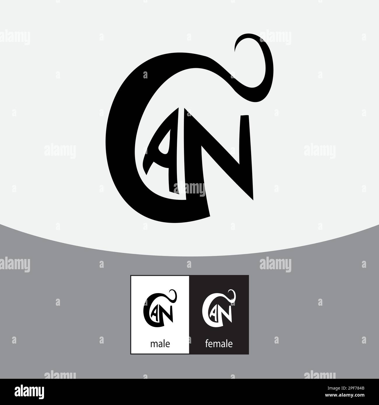 CAN Logo. Black Color. Gothic Vector Stock Vector Image & Art Alamy
