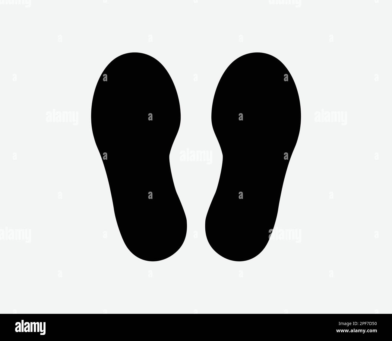 Footstep Foot Step Footprints Foot Prints Shoes Sole Steps Black White Silhouette Symbol Sign Graphic Clipart Artwork Illustration Pictogram Vector Stock Vector