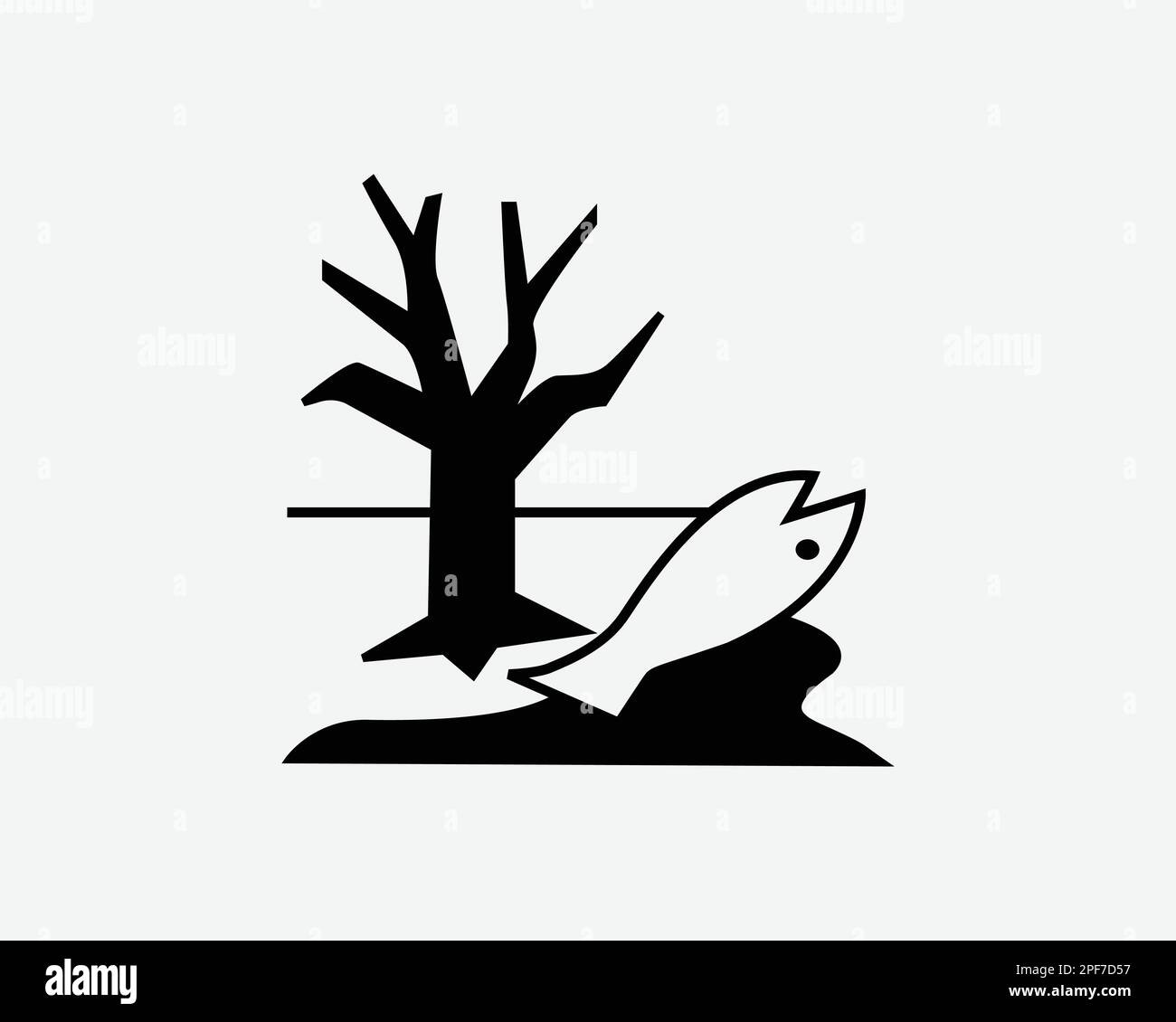 Pollution Icon Environmental Pollute Disaster Destruction Death Vector Black White Silhouette Symbol Sign Graphic Clipart Artwork Illustration Pictogr Stock Vector