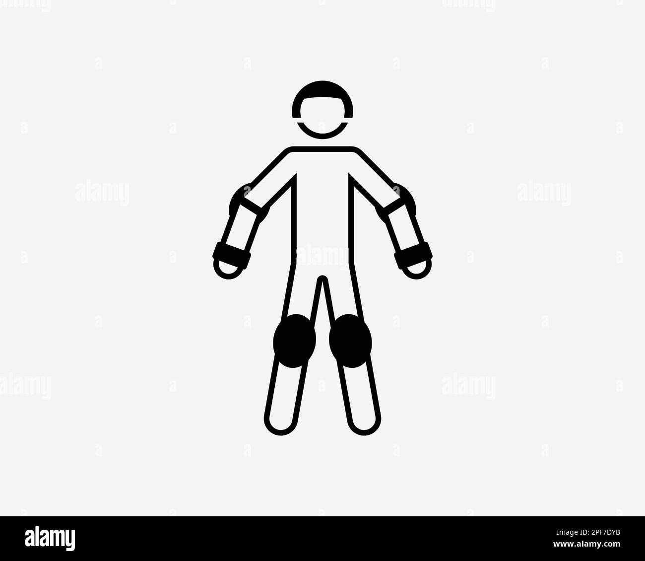 Skating Safety Equipment Protective Padding Pad Helmet Black White Silhouette Symbol Icon Sign Graphic Clipart Artwork Illustration Pictogram Vector Stock Vector
