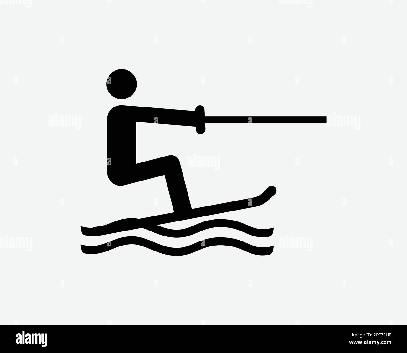 Wakeboarding Icon Wake Boarding Extreme Water Sports Activity Vector