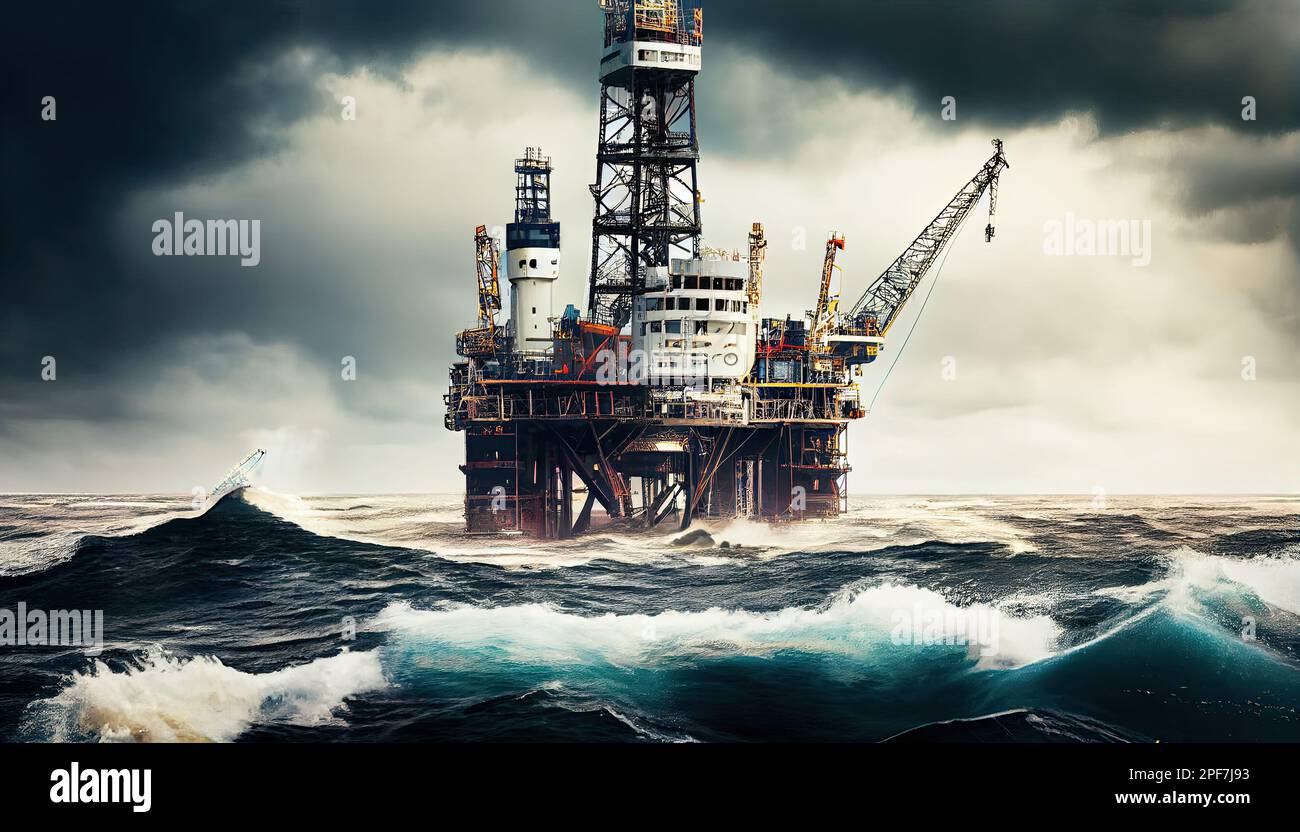 Octan Oil Rig Overhead oil ship in water hi-res stock photography and images - Alamy