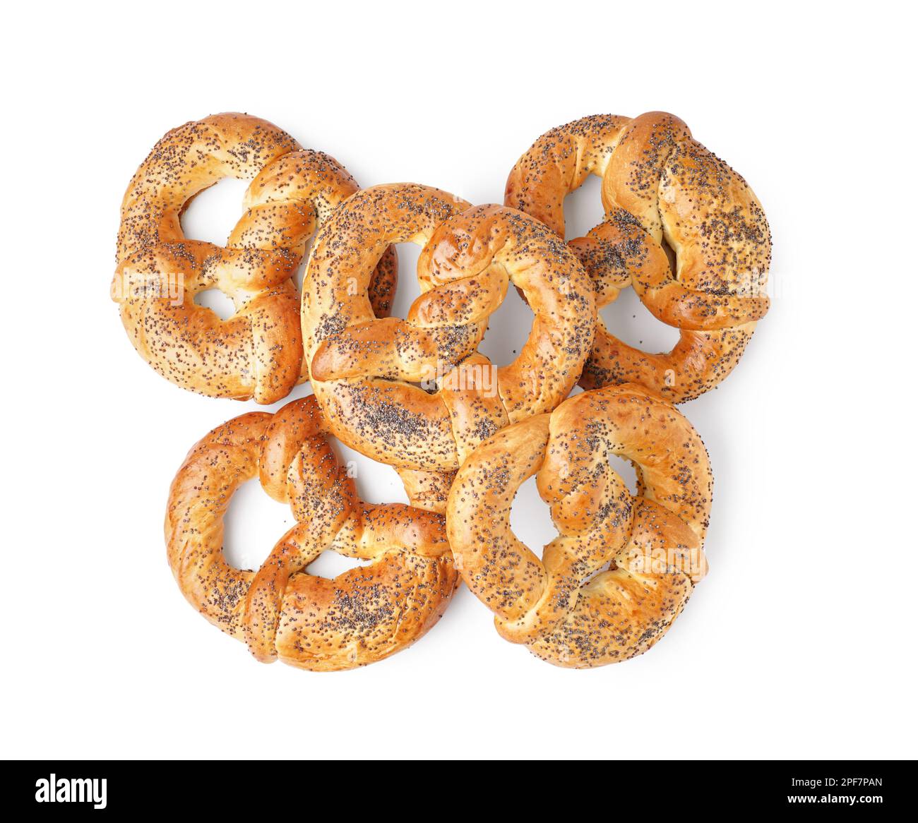 Tasty pretzels isolated on white background Stock Photo Alamy
