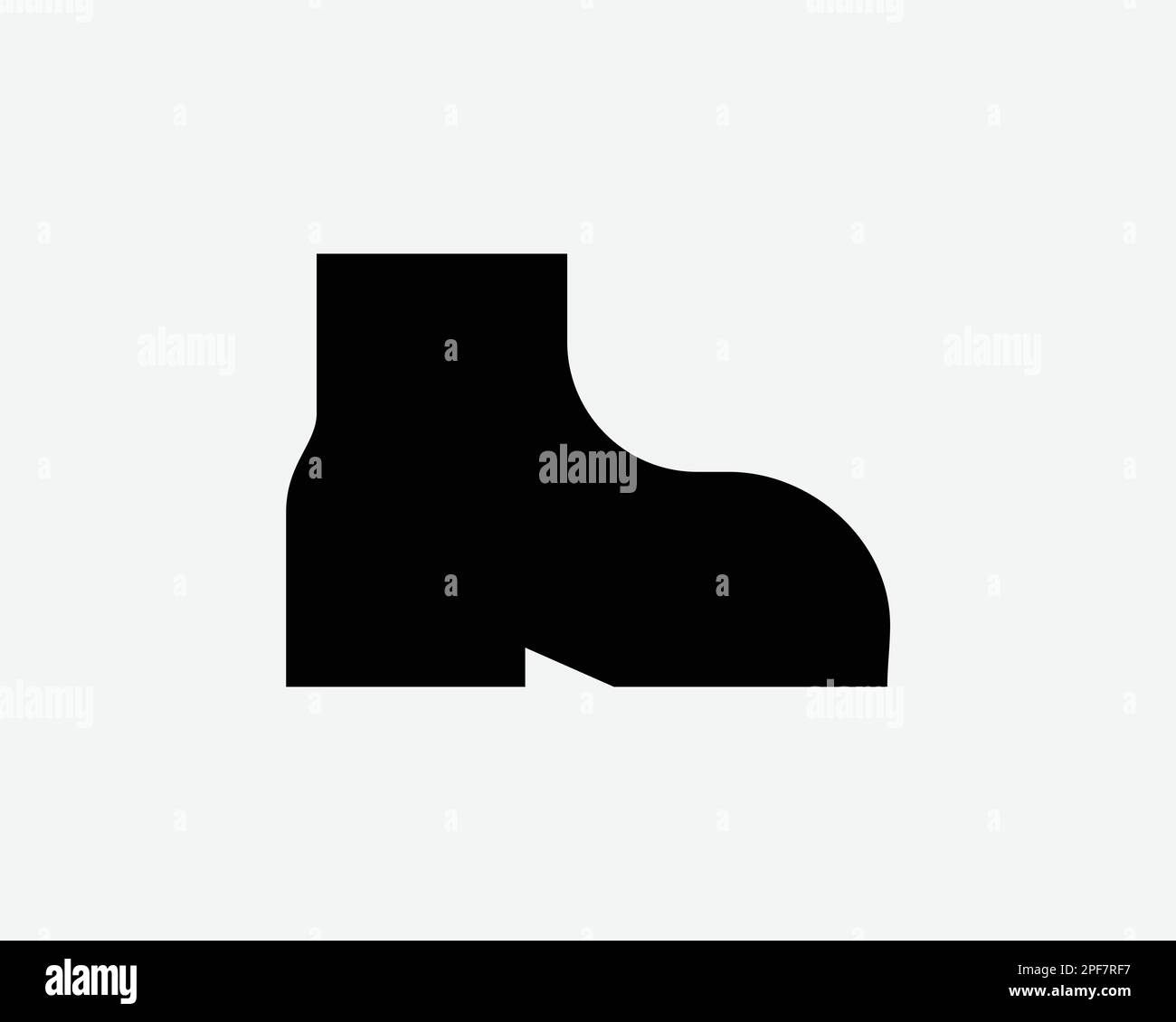 Boots Icon Shoe Footwear Work Safety Hiking High Snow Boot Vector Black White Silhouette Symbol Sign Graphic Clipart Artwork Illustration Pictogram Stock Vector