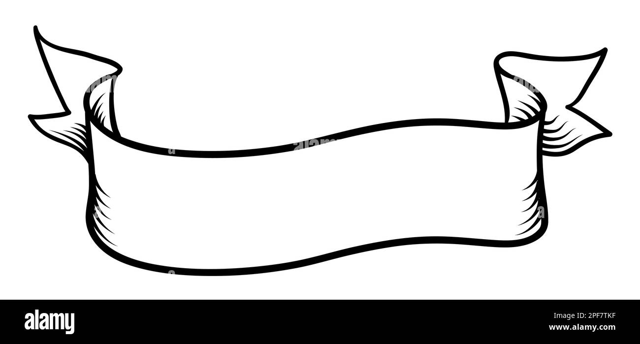 Blank Ribbon Coloring Sheet