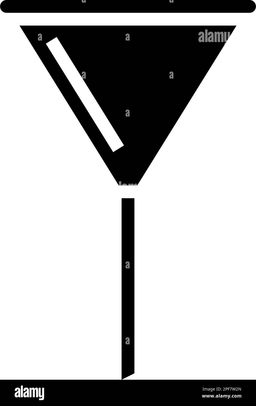 funnel chemical glassware lab glyph icon vector illustration Stock ...