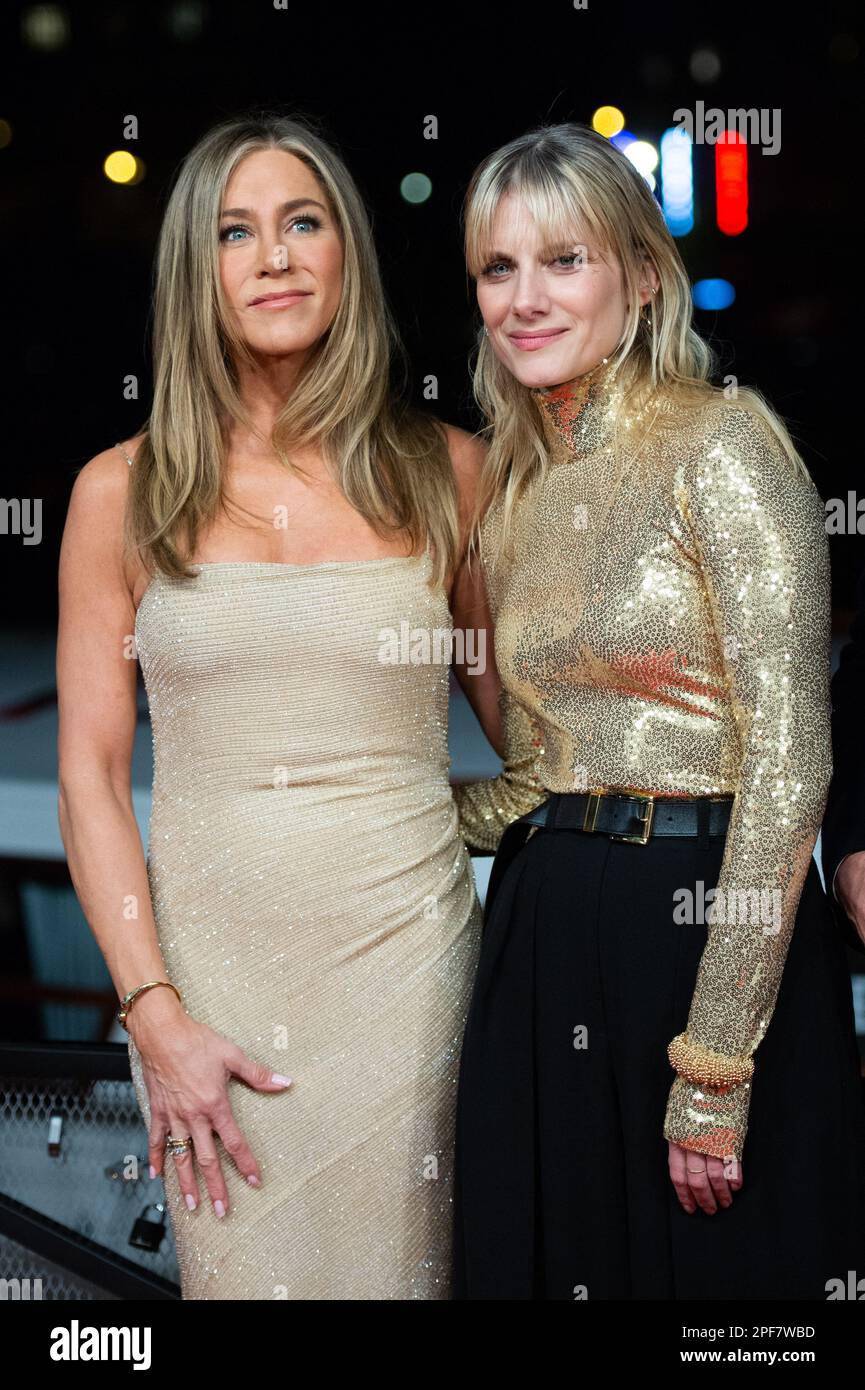 Paris, France. 16th Mar, 2023. Jennifer Aniston attending the Murder  Mystery 2 Premiere on March 16, 2023. Photo by Aurore  Marechal/ABACAPRESS.COM Credit: Abaca Press/Alamy Live News Stock Photo -  Alamy