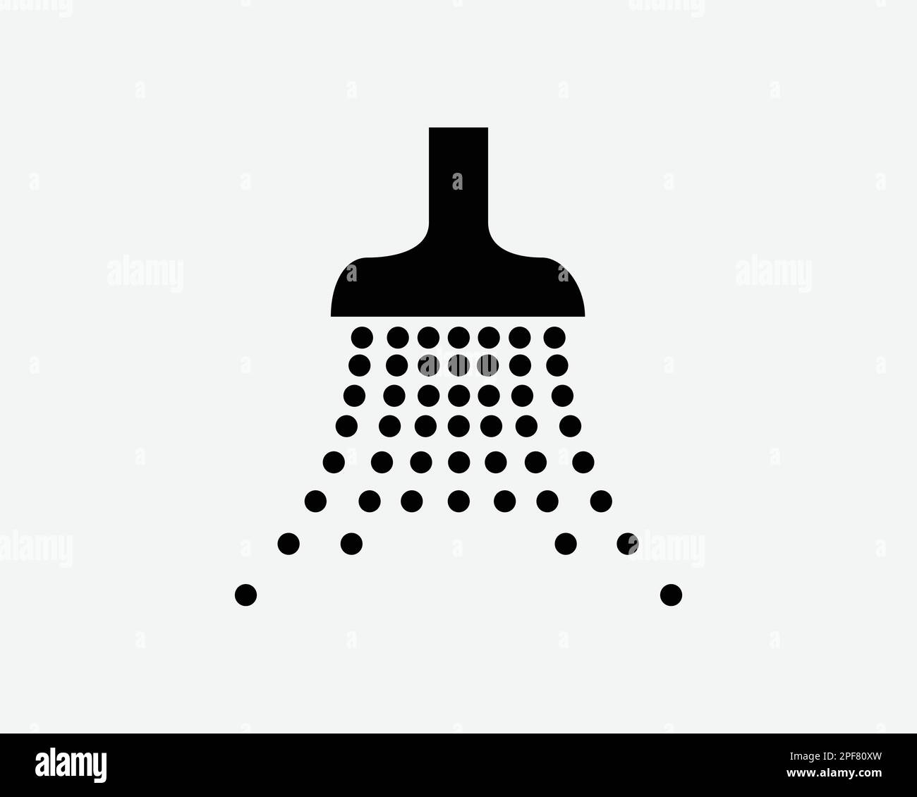 Shower head symbol vector Black and White Stock Photos & Images - Alamy