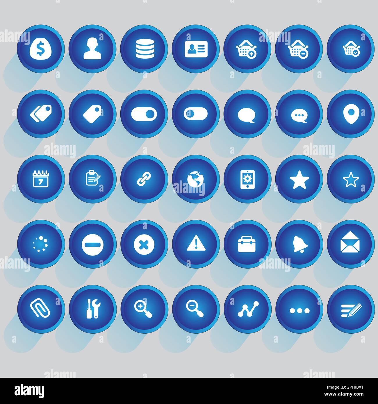 all type of Web icon set or Website set icon vector  for apps computer and mobile. Stock Vector