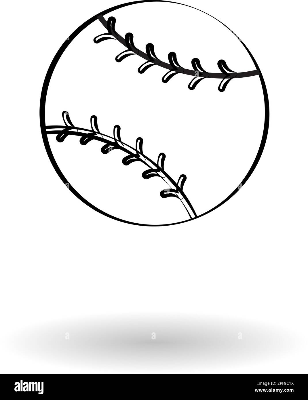 Baseball ball pictogram over white background vector illustration
