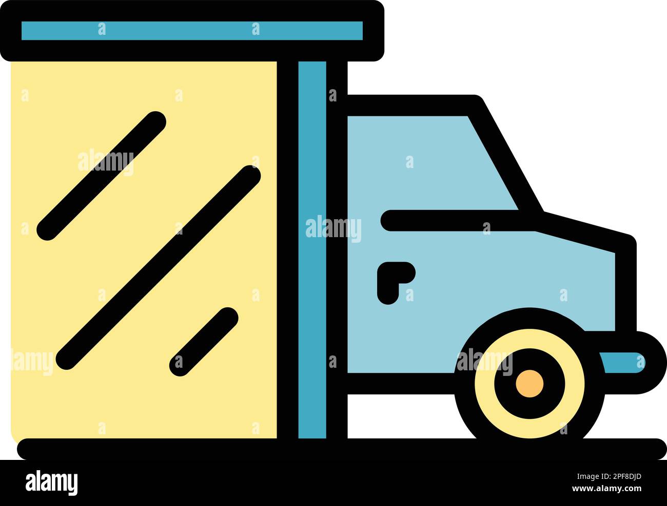 Buying vehicle icon. Outline Buying vehicle vector icon for web design