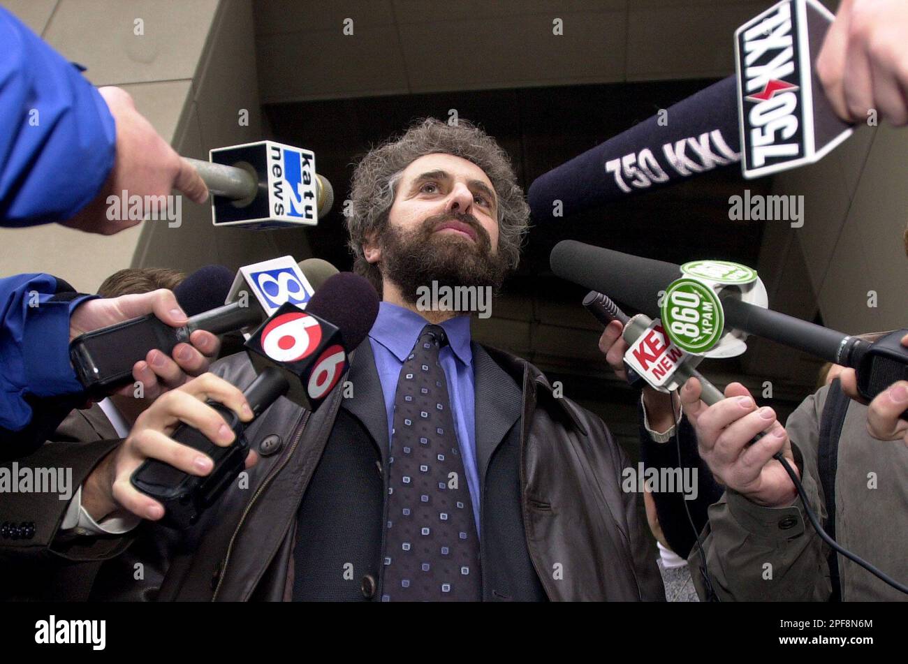 Attorney Stanley Cohen, of New York, addresses the media in front of
