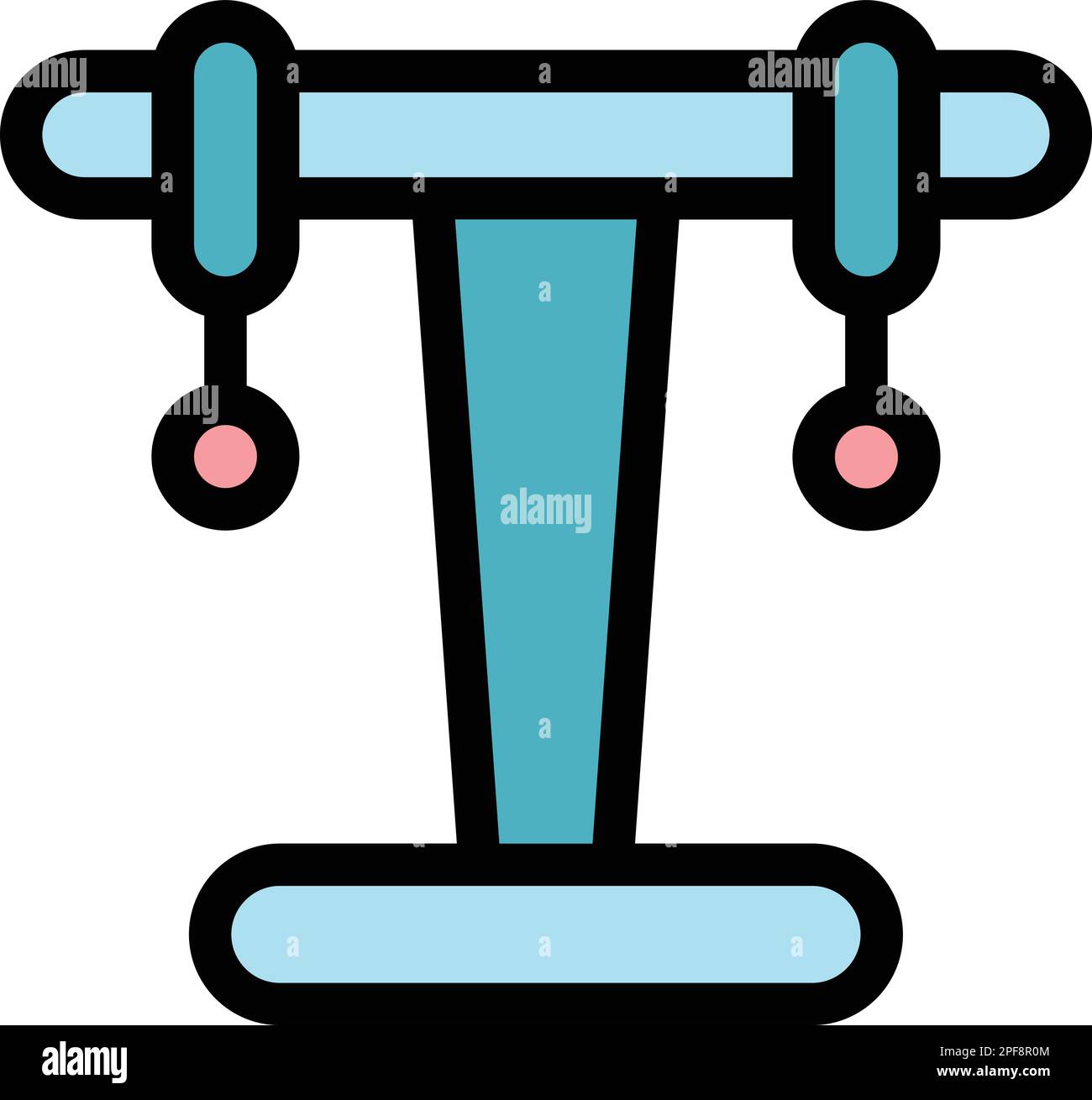 Jewelry dummy earrings icon. Outline Jewelry dummy earrings vector icon