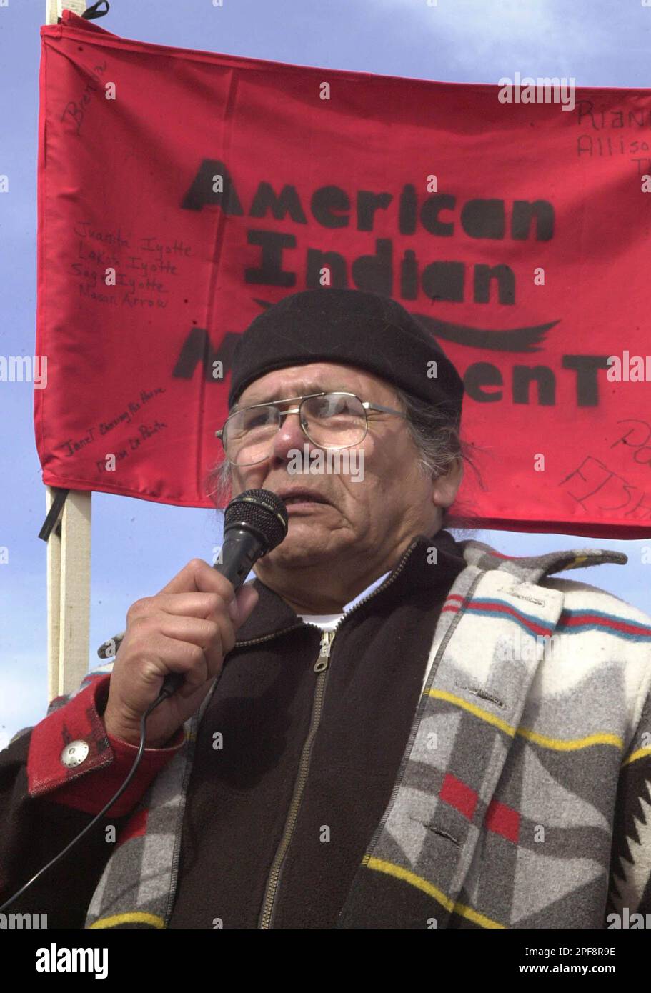 Dennis Banks, one of the founders of the American Indian Movement (AIM