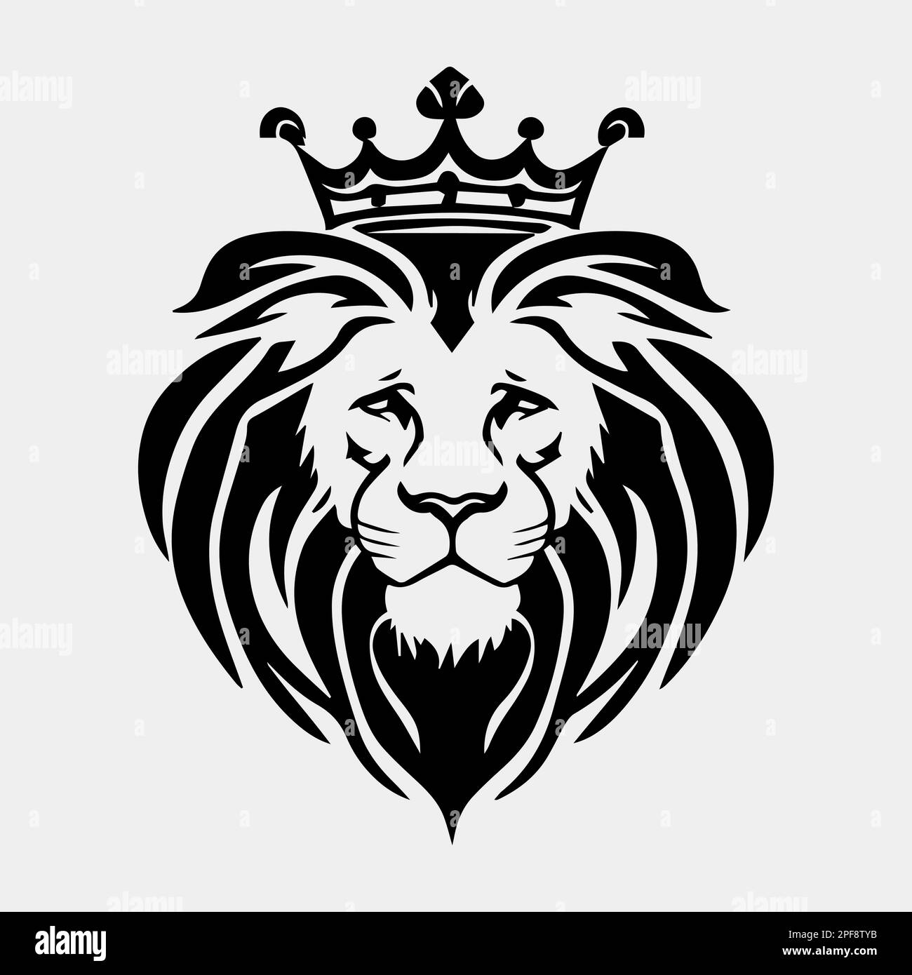 Head of a lion with a crown vector logo Stock Vector Image & Art - Alamy