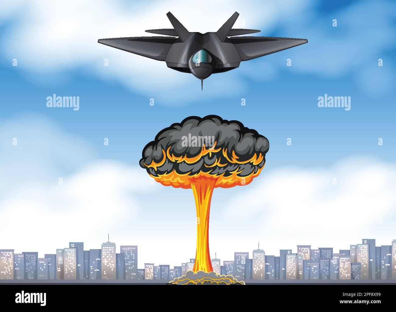 Jet Plane Flying in the Sky illustration Stock Vector Image & Art - Alamy