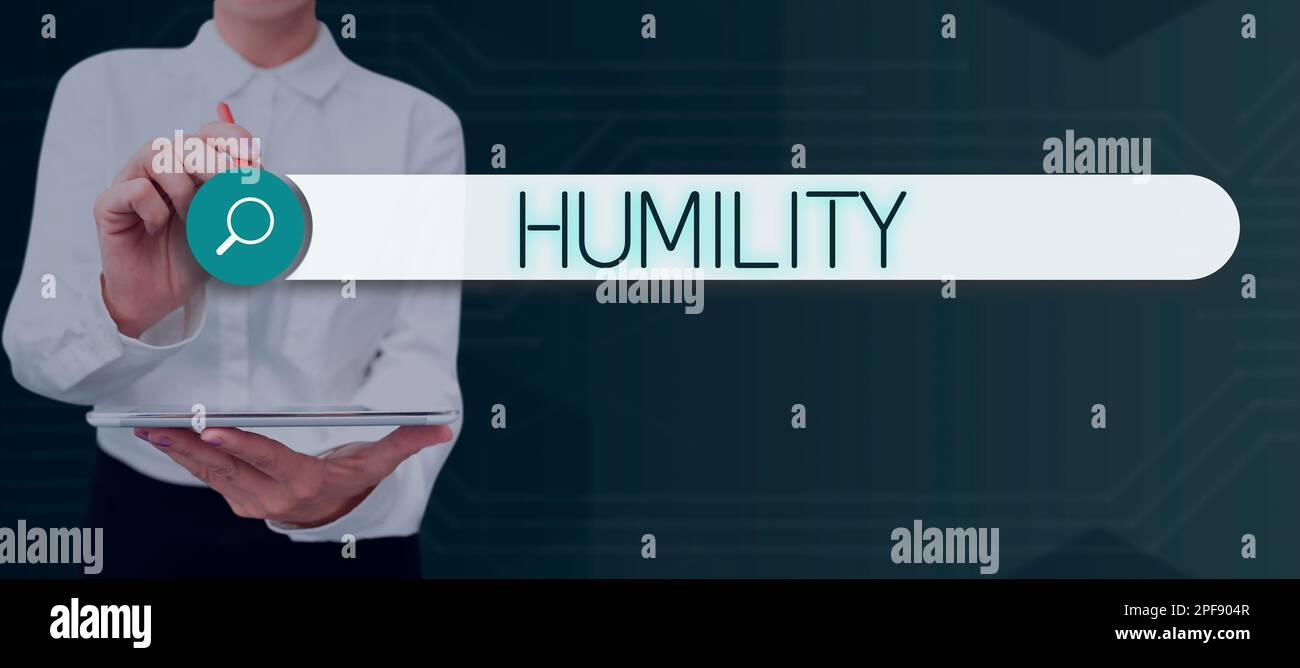 Conceptual display Humility. Word Written on being Humble is a Virtue ...