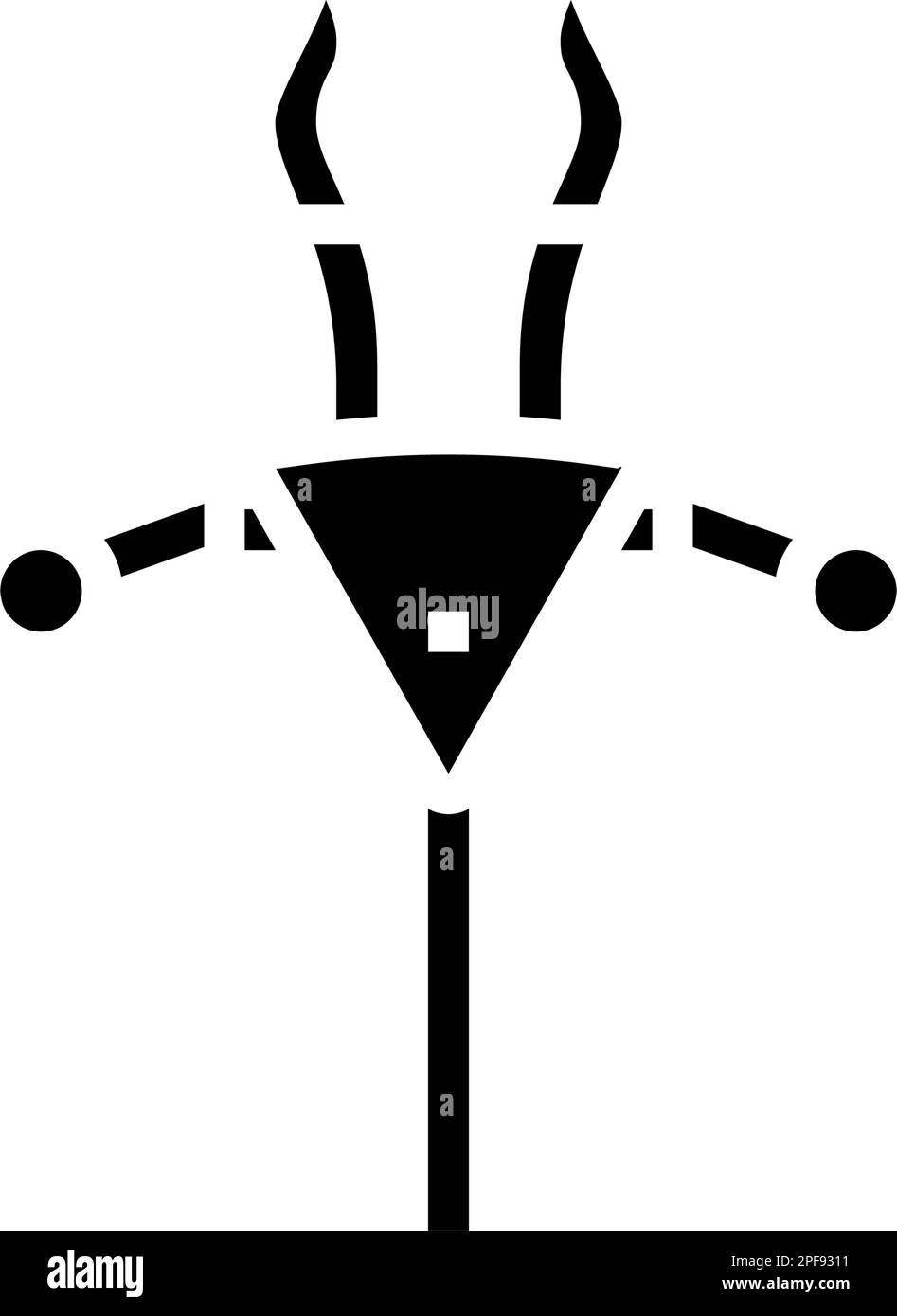 extension clamps chemical glassware lab glyph icon vector illustration