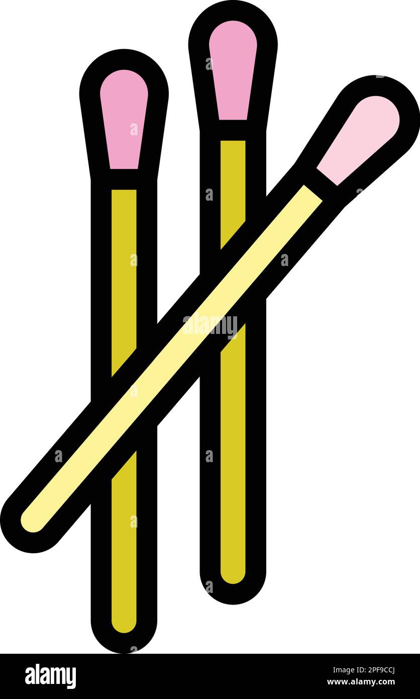 Covid Test Wood Sticks Icon. Outline Covid Test Wood Sticks Vector Icon