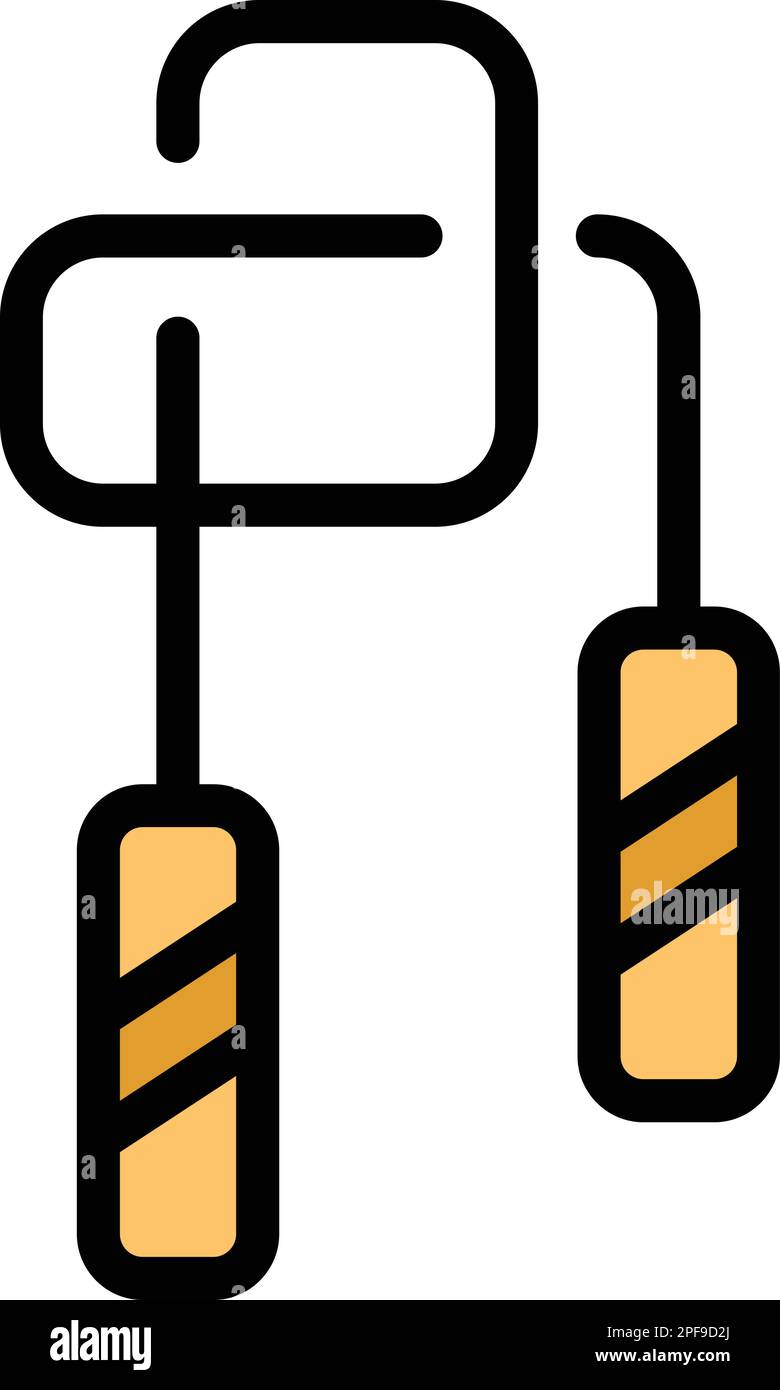 Jumping rope icon. Outline jumping rope vector icon for web design ...