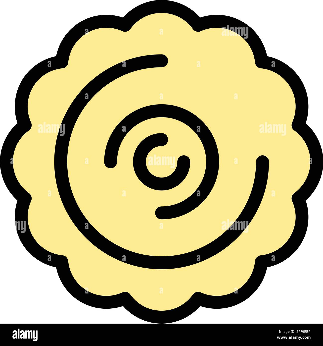 Round flower icon. Outline Round flower vector icon for web design ...