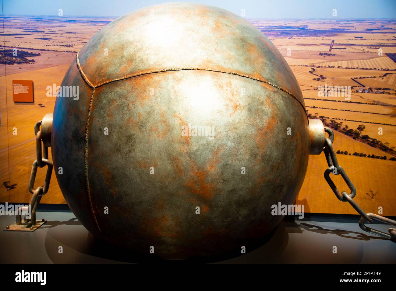 Steel Ball for Land Clearing Stock Photo