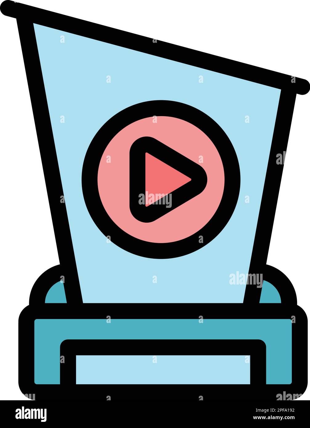 Ranking video cup icon. Outline Ranking video cup vector icon for web ...