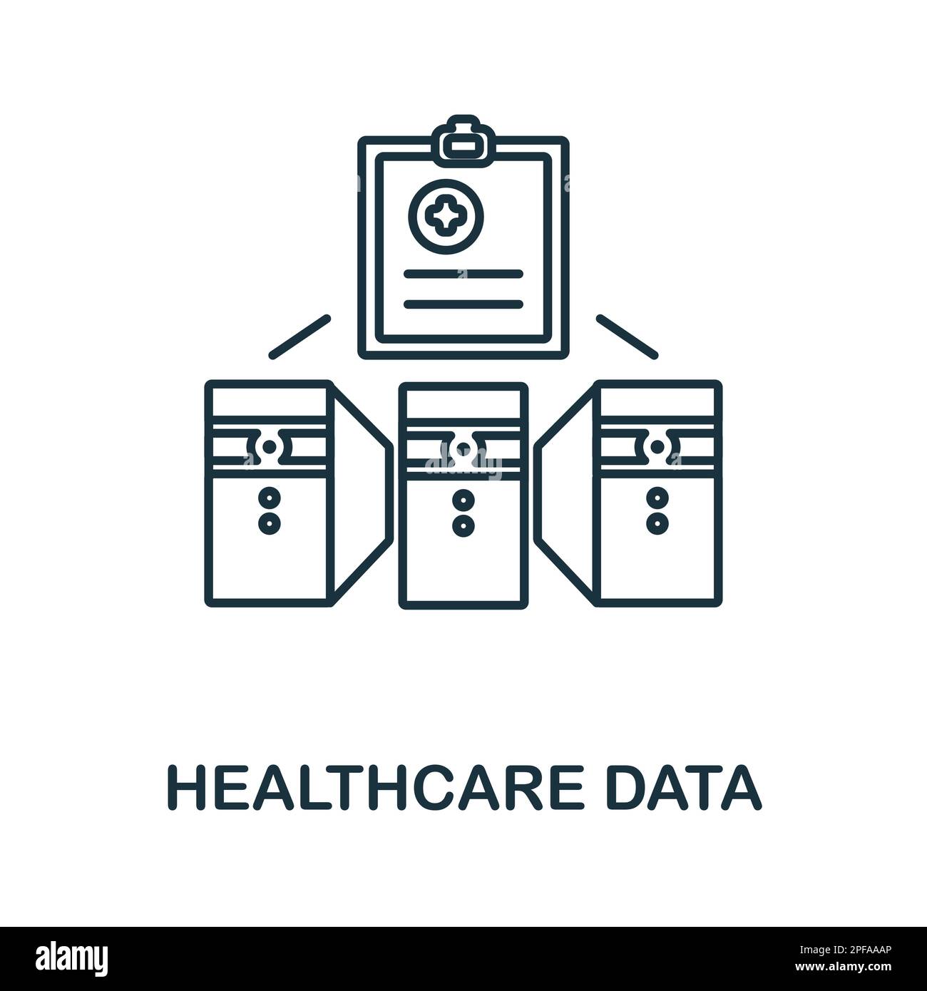 Healthcare Data outline icon Simple element from healthcare