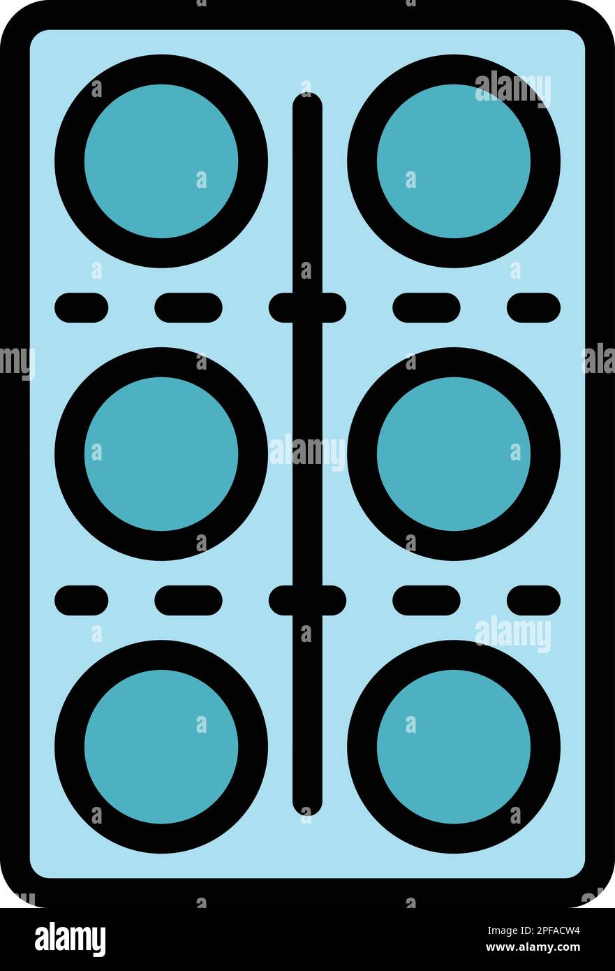 Tablets package icon. Outline tablets package vector icon for web ...