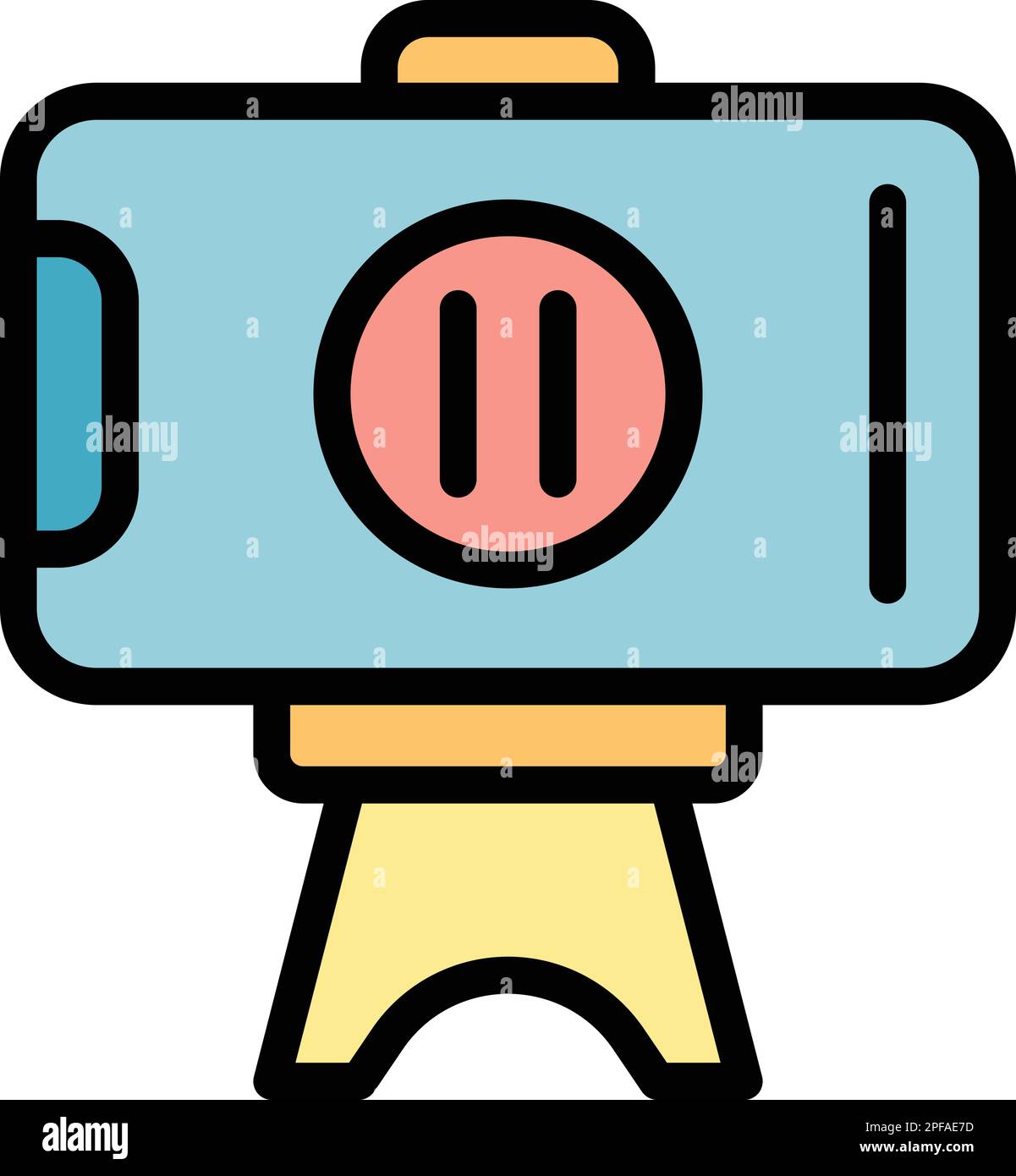 Smartphone stand icon. Outline Smartphone stand vector icon for web ...