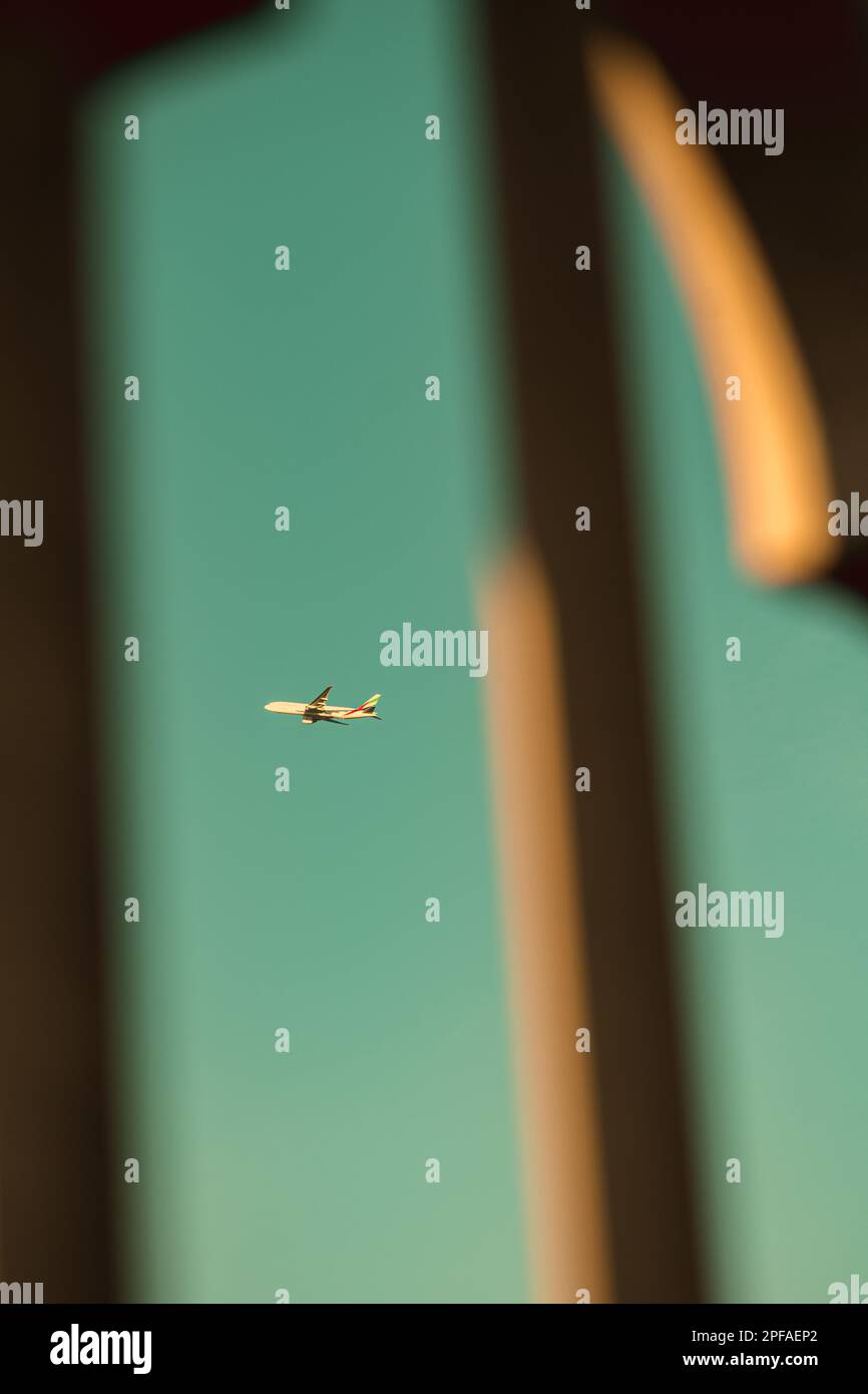 plane in the sky Stock Photo