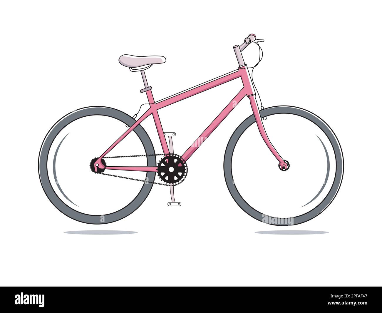 Bicycle vector illustration isolated on white background, Classic bicycle vector illustration. Stock Vector