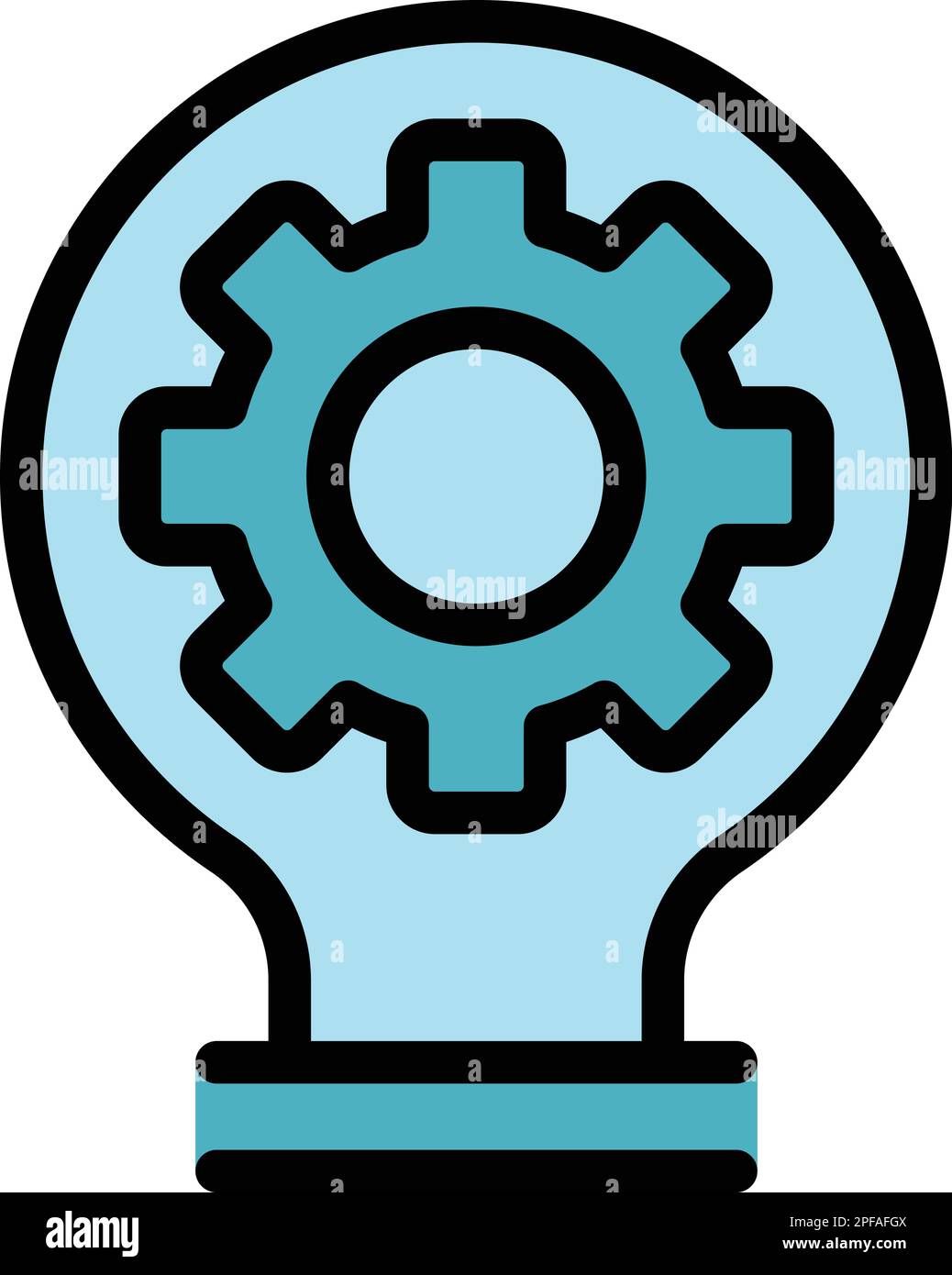 Creativity icon. Outline creativity vector icon for web design isolated on white background color flat Stock Vector