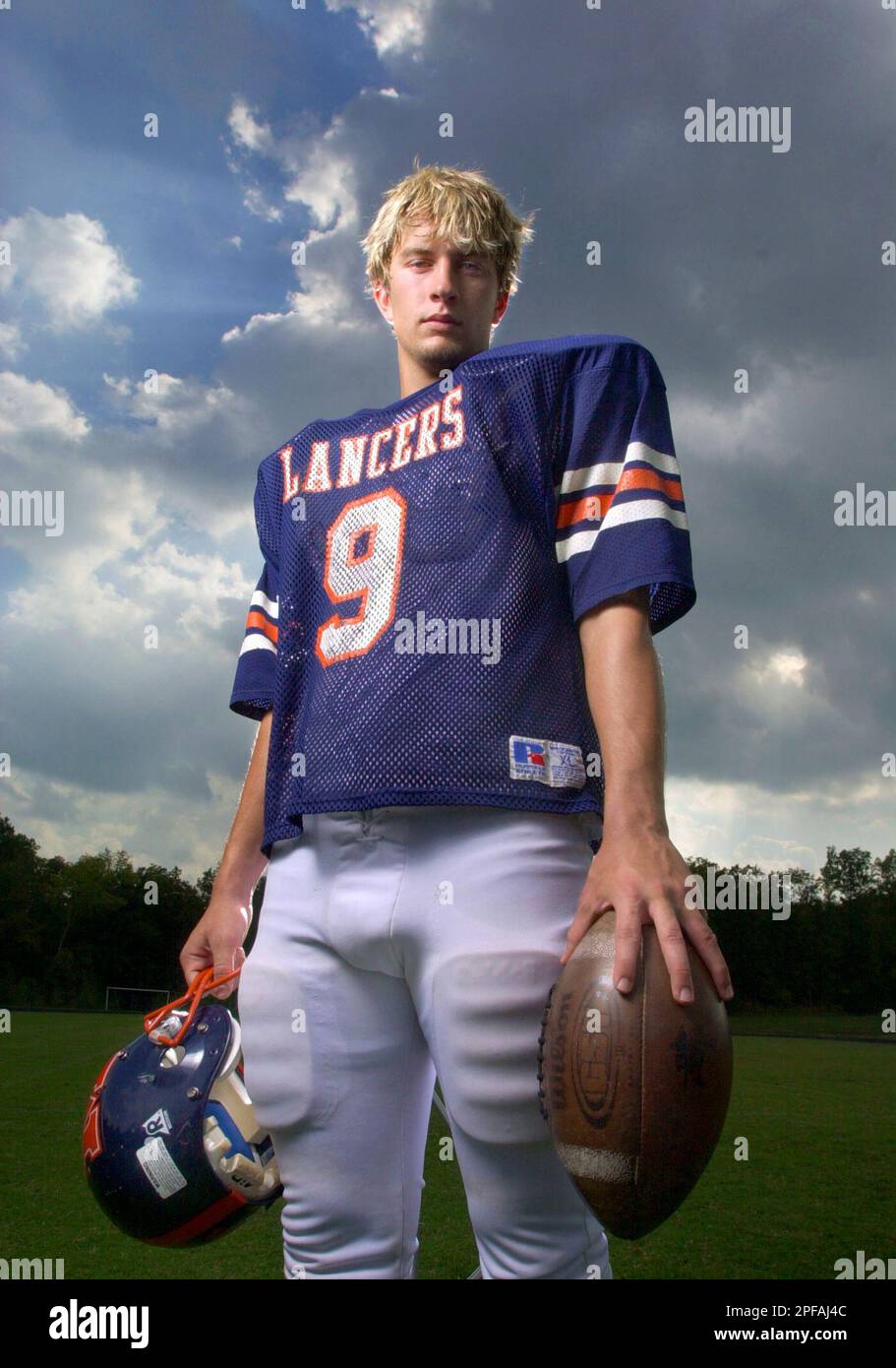 Manchester High school's senior Dustin Toth poses on the practice field