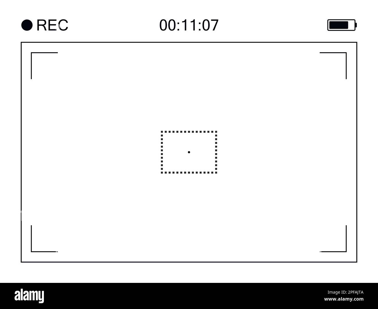 Camera viewfinder transparent background Black and White Stock Photos