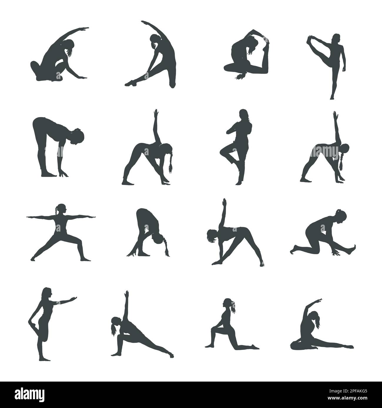 Yoga poses vector hi-res stock photography and images - Alamy