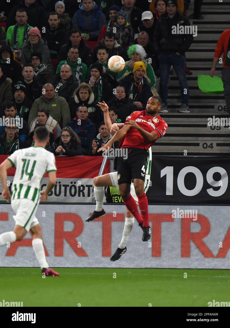 Amer Gojak of Ferencvarosi TC celebrates after scoring a goal with