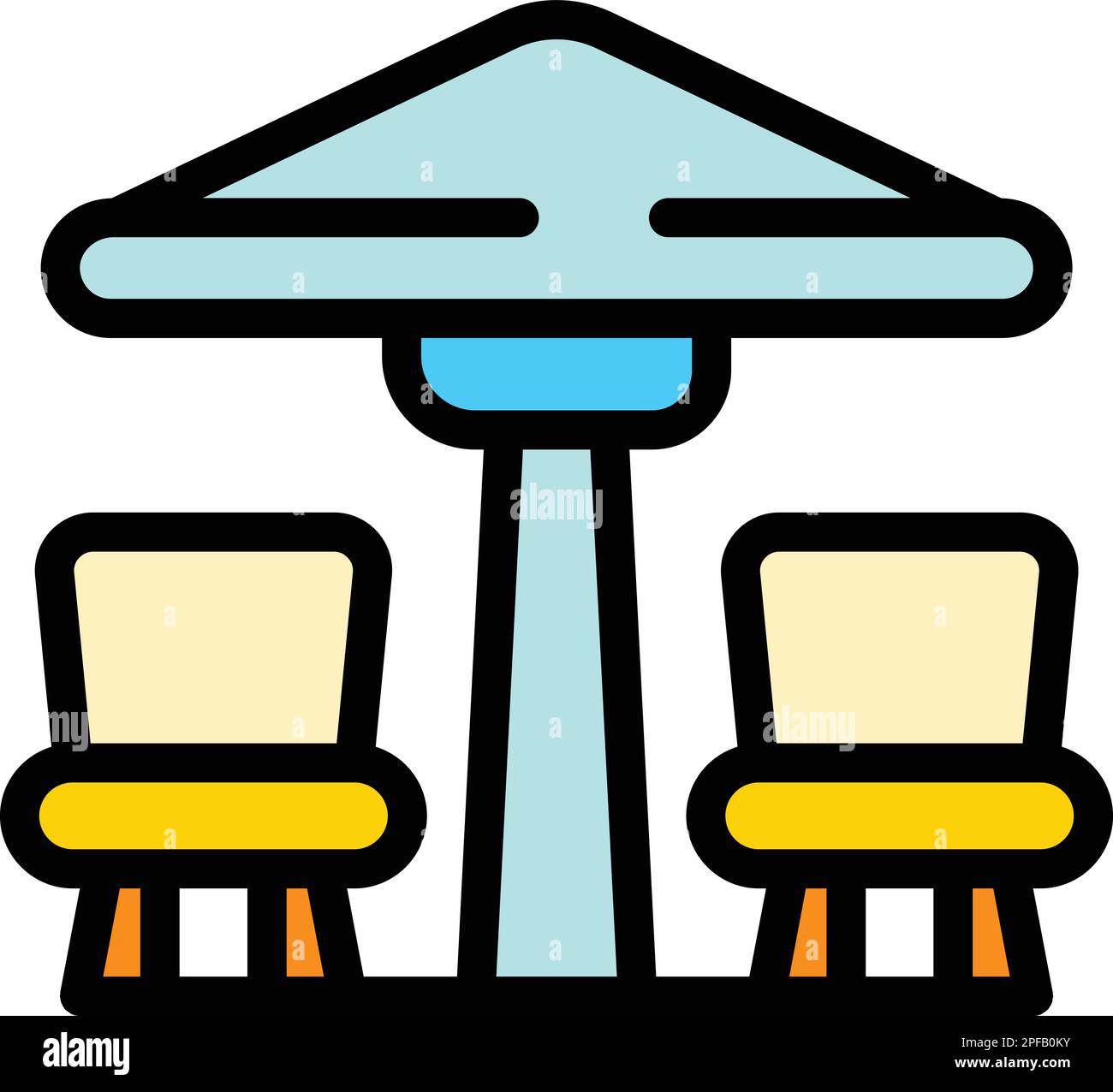 Patio furniture icon. Outline patio furniture vector icon for web