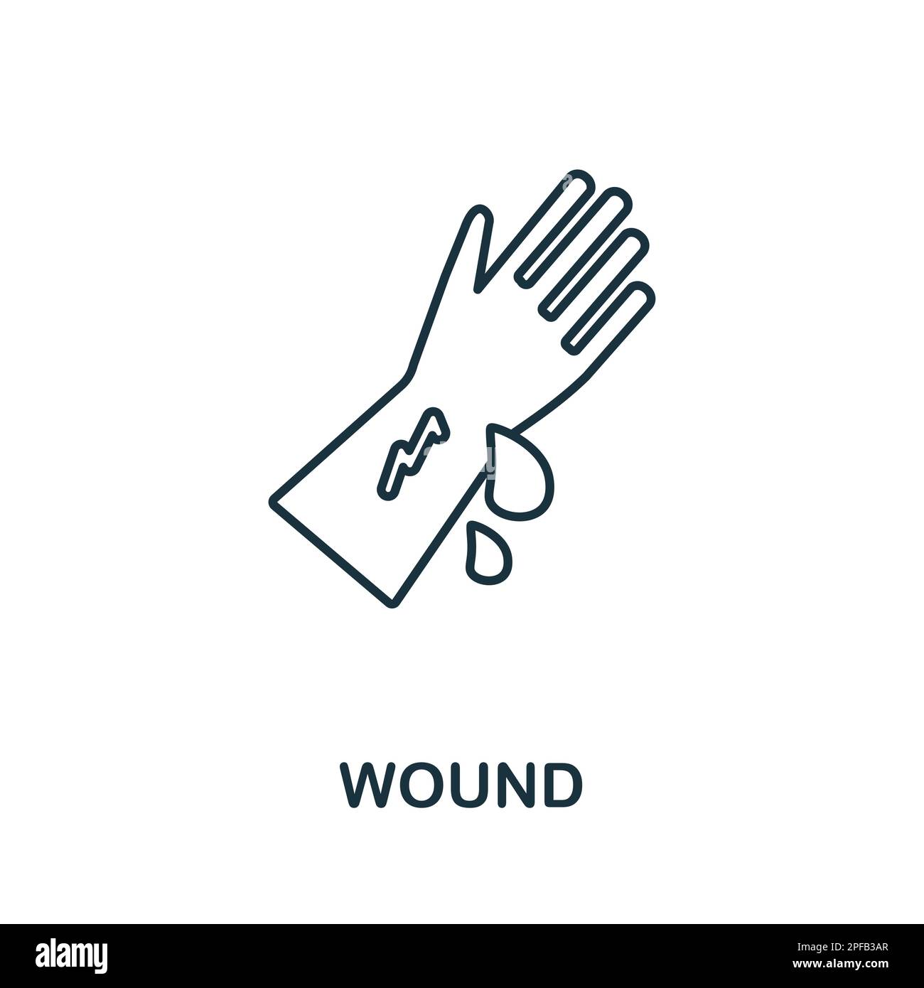 Wound line icon. Simple element from healthcare collection. Creative ...
