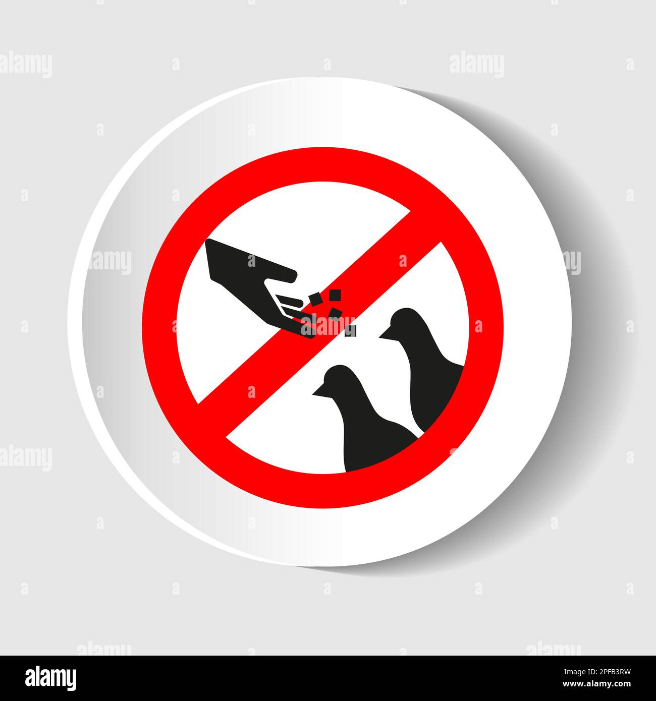 Do not feed the animals wildlife birds sign Stock Vector Image & Art