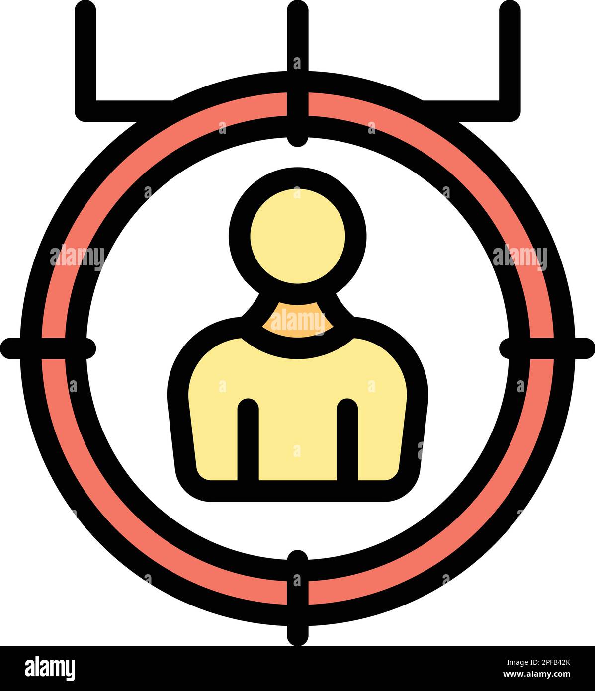 Manager target icon. Outline Manager target vector icon for web design ...