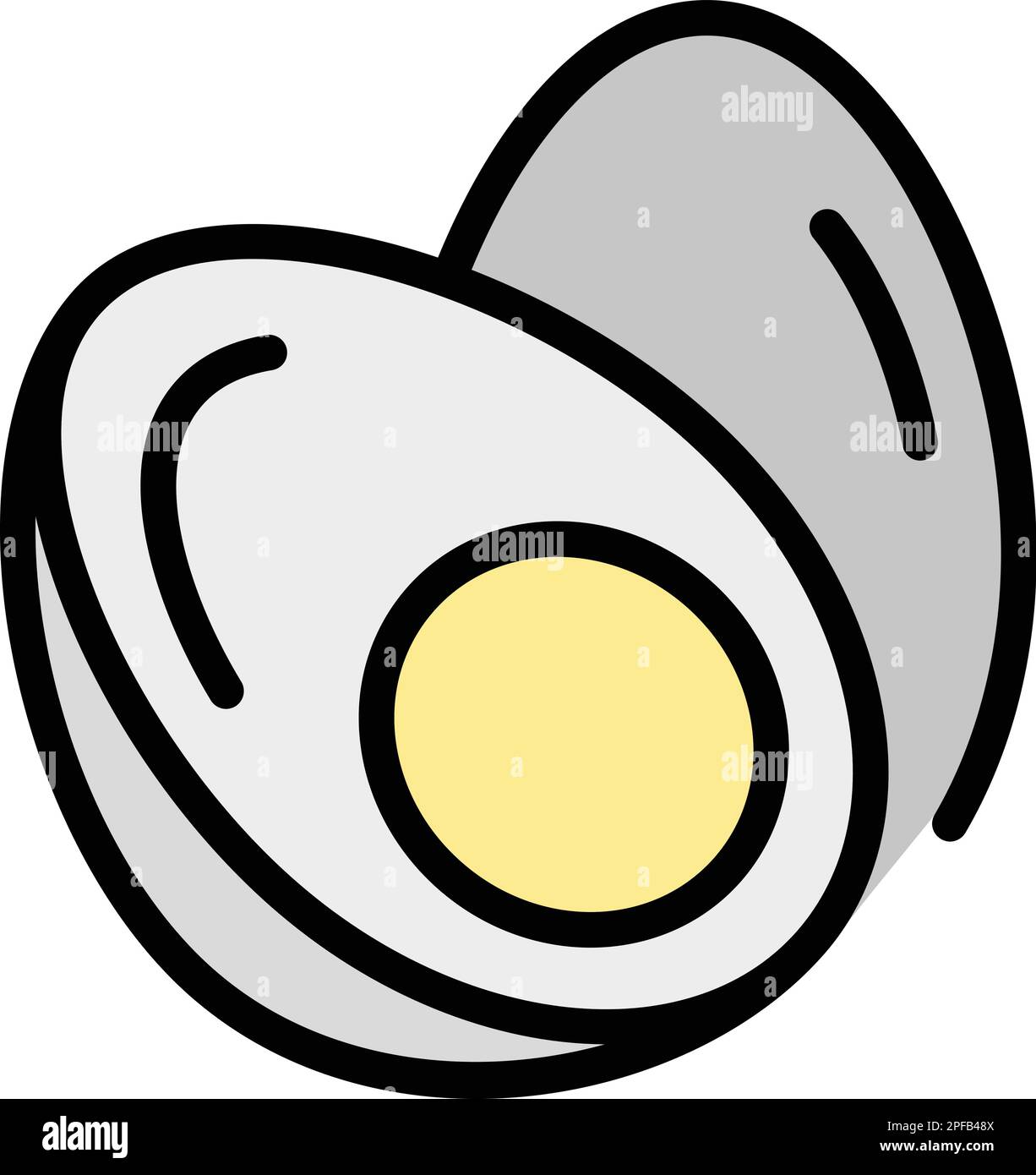 Egg source vitamin icon. Outline egg source vitamin vector icon for web ...