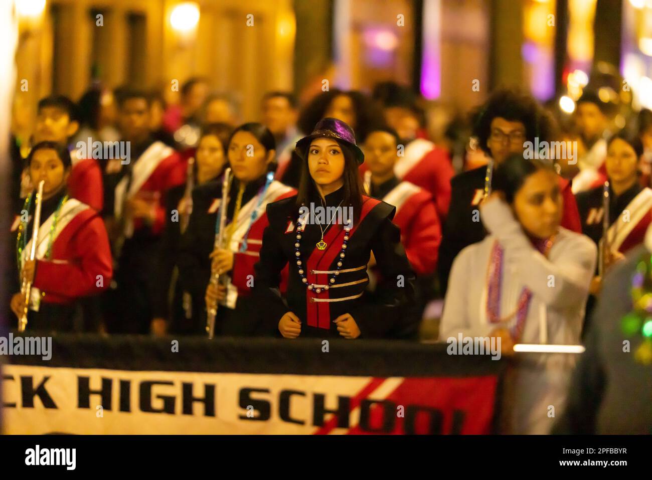Galveston, Texas, USA March 1, 2022 The Galveston Mardi Gras Parade